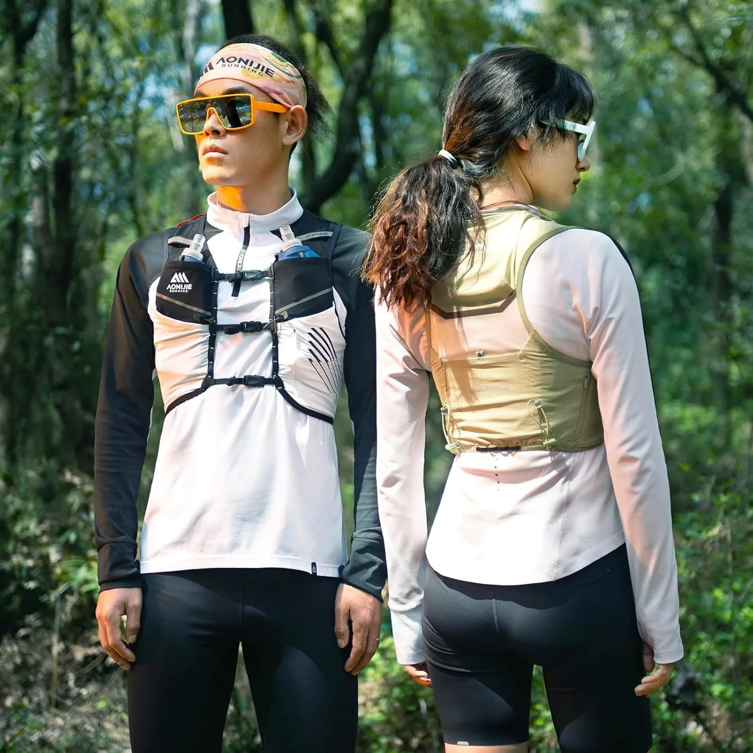 AONIJIE Running Vest Backpack 5L with External Trekking Poles Storage Bag Lightweight Pack for Trail Run Race