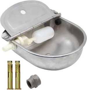 Automatic Dog Feeder Trough Bowl Dispenser Waterer for Pet Dog Horse Cattle Goat Sheep Water Stainless Steel Farm Tool