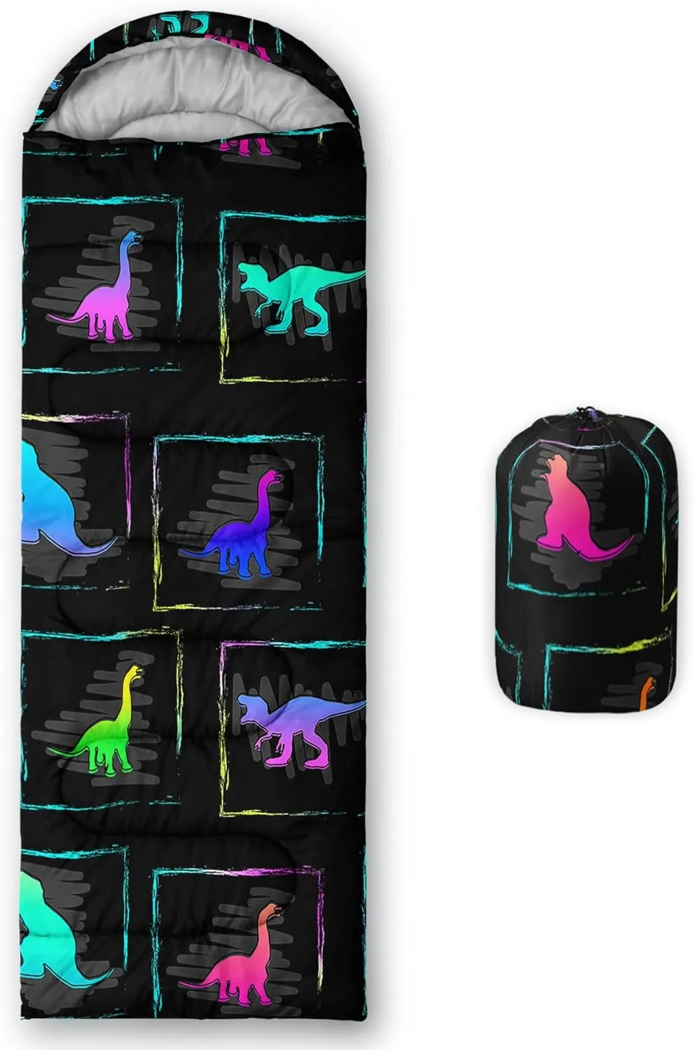 Axolotl Hiking Sleeping Bag for Kids–Lightweight Warm Cold Weather Sleeping Bags,Waterproof Portable Sleeping Bag Hiking and Backpacking Sleeping Bag,3 Season Cold Weather Sleeping Bag Fit Boys,Black
