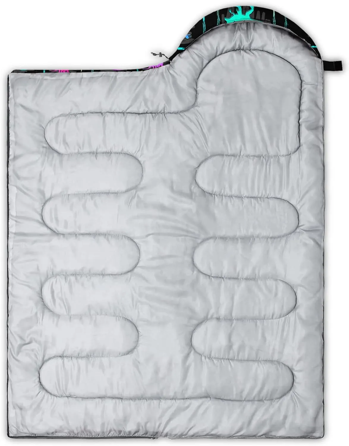 Axolotl Hiking Sleeping Bag for Kids–Lightweight Warm Cold Weather Sleeping Bags,Waterproof Portable Sleeping Bag Hiking and Backpacking Sleeping Bag,3 Season Cold Weather Sleeping Bag Fit Boys,Black