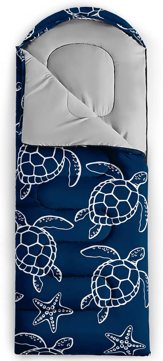 Axolotl Kawaii Sheep Sleeping Bag,3 Season Warm and Cool Weather Moon and Star Sleeping Bags for Kids Girls Teens,Cloud Waterproof Lightweight Sleeping Bags for Traveling,Outdoors Camping Equipment
