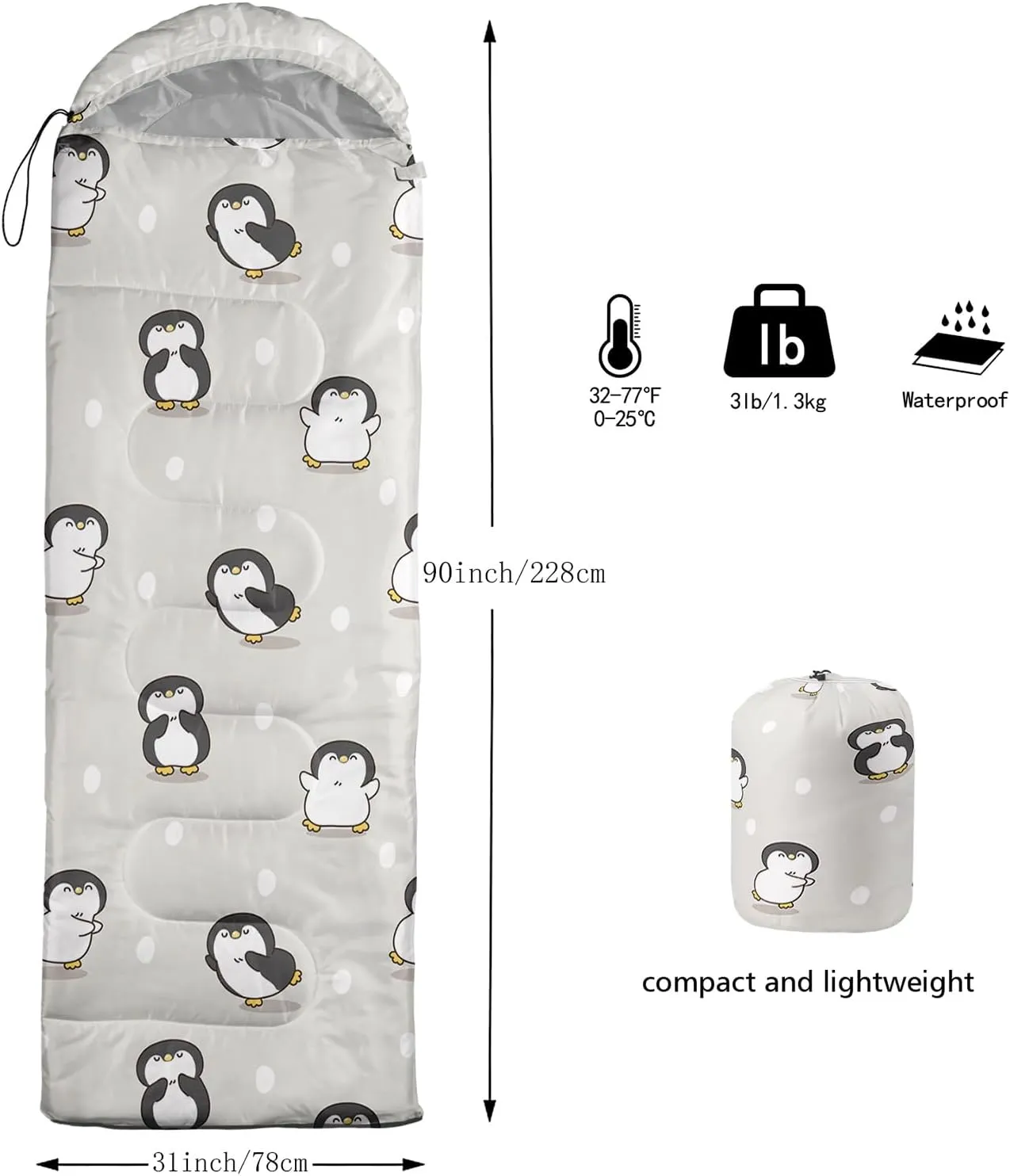 Axolotl Moon Stars Sleeping Bag for Kids–Lightweight Warm Cold Weather Sleeping Bags,Waterproof Portable Sleeping Bag for Camping Backpacking Outdoor Indoor 3-4 Seasons,Sleeping Bag for Hiking,Pink