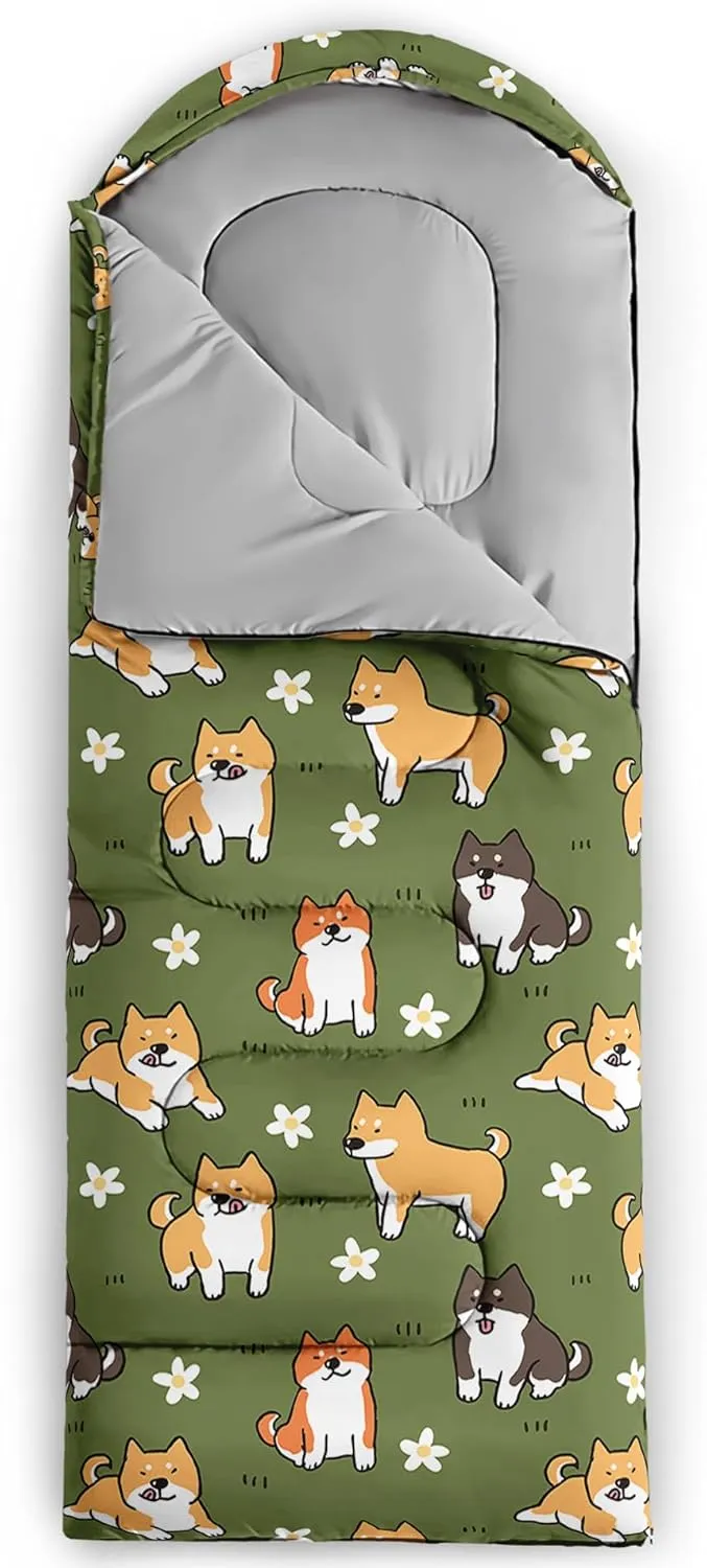 Axolotl Moon Stars Sleeping Bag for Kids–Lightweight Warm Cold Weather Sleeping Bags,Waterproof Portable Sleeping Bag for Camping Backpacking Outdoor Indoor 3-4 Seasons,Sleeping Bag for Hiking,Pink
