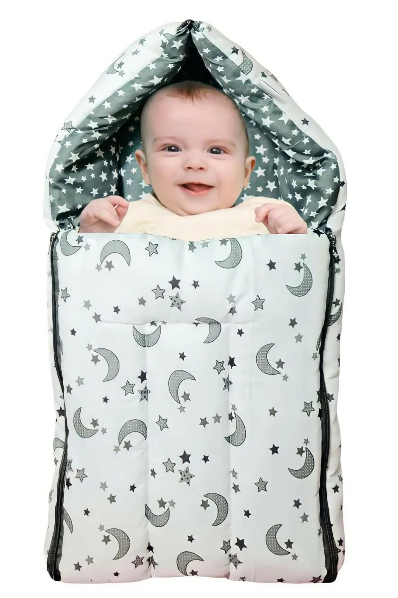 Baby Cotton Printed Sleeping Bag with Zip - Pack Of 1(Royal Blue)