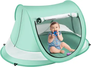 Baby Pop Up Tent – Infant Dome, Sun Shelter | Portable UV Protection Toddler Play Tent for Park Travel Outdoors Pool Yard Backyard Garden Shade Beach Trip Camping Picnic Lightweight Folding Cover