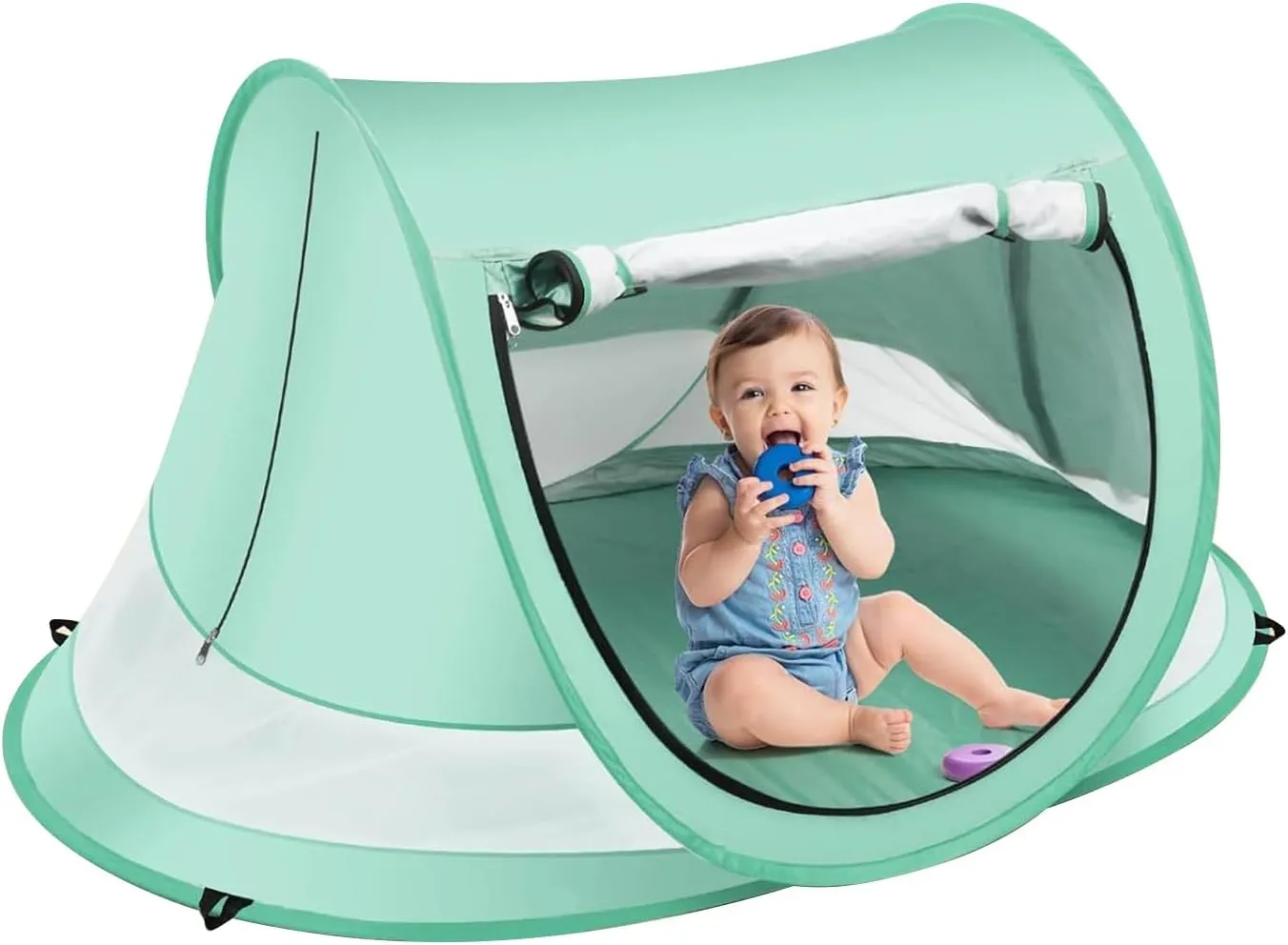 Baby Pop Up Tent – Infant Dome, Sun Shelter | Portable UV Protection Toddler Play Tent for Park Travel Outdoors Pool Yard Backyard Garden Shade Beach Trip Camping Picnic Lightweight Folding Cover