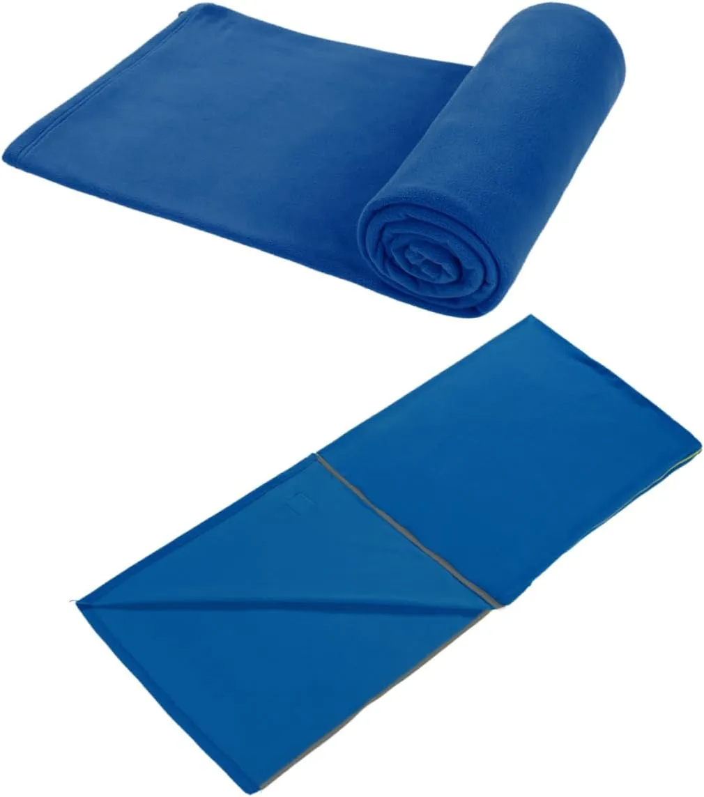 Backpacking Sleeping Bag Fleece Sleeping Bag for Cool Weather 180x75cm with Storage Sack