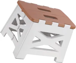 balacoo Sturdy Portable Foot Stool Pp Plastic Easy to Fold for Camping/Outdoor Use
