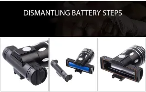 Battery Upgraded Version Portable Waterproof Front Headlight with 300LM,Three Kinds Adjustable Lighting Modes,Easy to Fit,Suitable for Any Bicycle