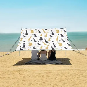 Beach Shade Tent with UPF50  UV Protection,Chess Game Pattern Lightweight Camping Sun Shelter for Outdoor,Camping Trips, Fishing, Backyard,Picnics,Easy Set Up and Carry 9x10.5 FT