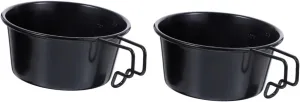 BESPORTBLE 2pcs Outdoor Survival Gear Collapsible Stainless Steel Bowl Camping Hiking Dinnerware