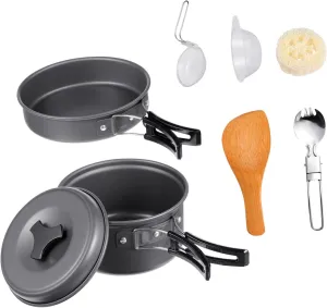BESPORTBLE 3 Sets Outdoor Pot Aluminum Alloy Travel Cooking Utensils Light