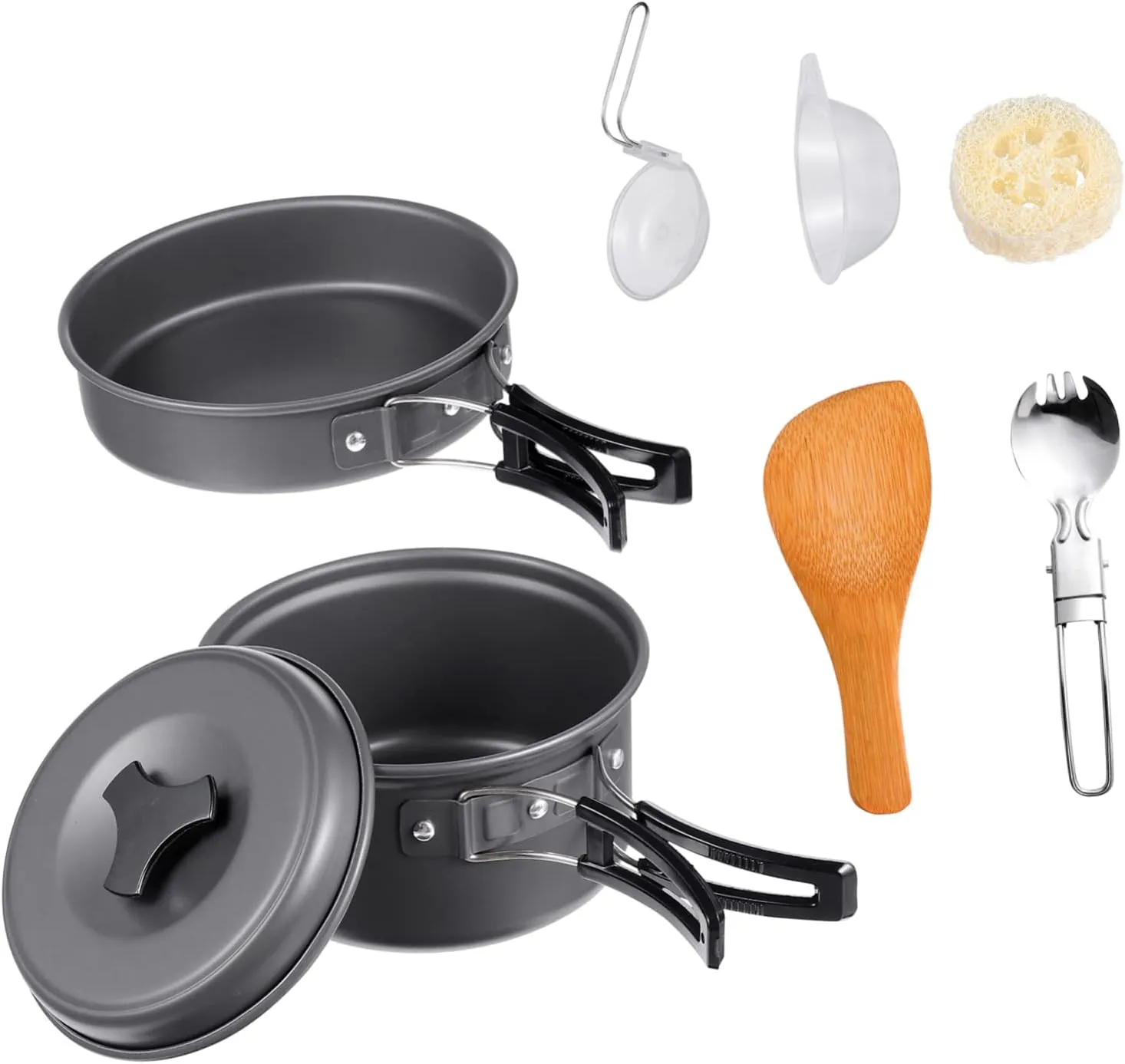 BESPORTBLE 3 Sets Outdoor Pot Aluminum Alloy Travel Cooking Utensils Light