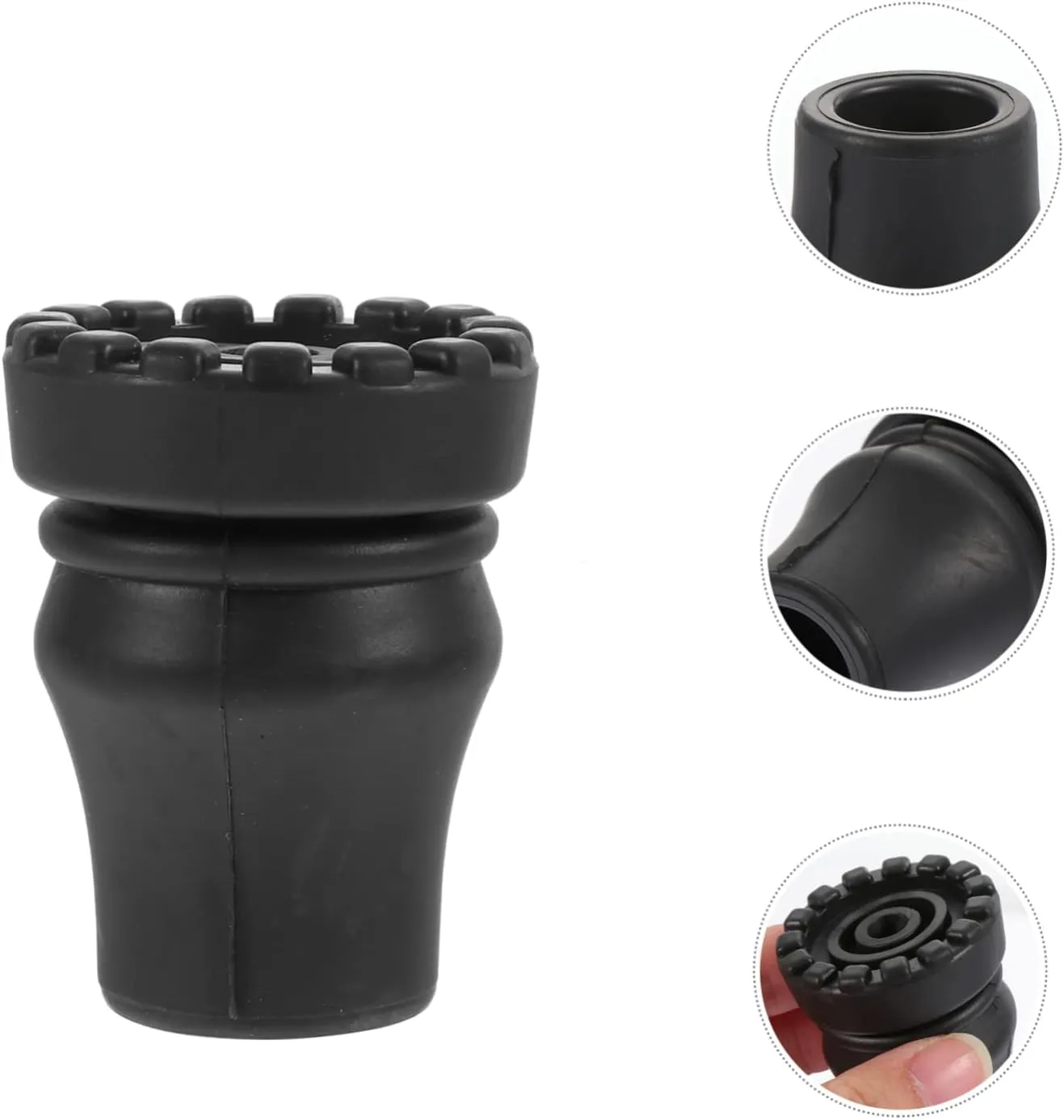 BESPORTBLE 4 Pcs Non-Slip Mat Crutch Tip Protector Cane Self Standing Tip Walking Stick Tips Outdoor Step Mats Outdoor Accessories Walking Stick Foot Cover Crutch Supplies Climbing Accessory