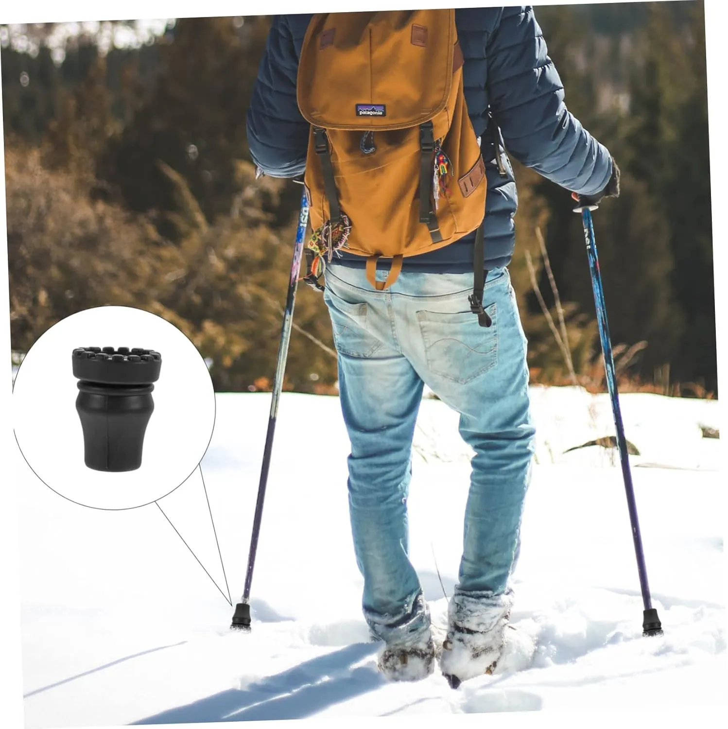 BESPORTBLE 4 Pcs Non-Slip Mat Crutch Tip Protector Cane Self Standing Tip Walking Stick Tips Outdoor Step Mats Outdoor Accessories Walking Stick Foot Cover Crutch Supplies Climbing Accessory
