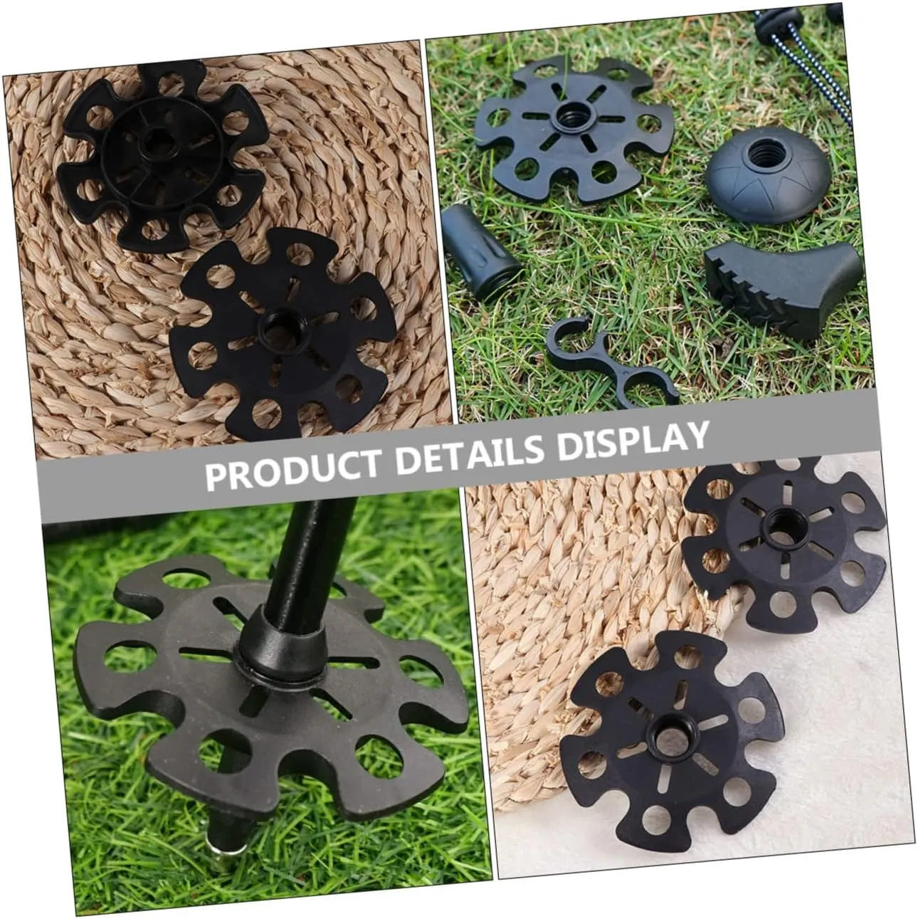 BESPORTBLE Alpenstock Snowflake Climbing Cane Pad Walking Stick Basket Pole Protective Cover Mud Guard Pad Trekking