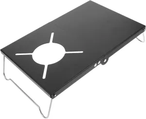 BESPORTBLE Folding Camping Grill Table Aluminum Alloy Outdoor BBQ Side Table Heat Shield for Garden Patio Yard