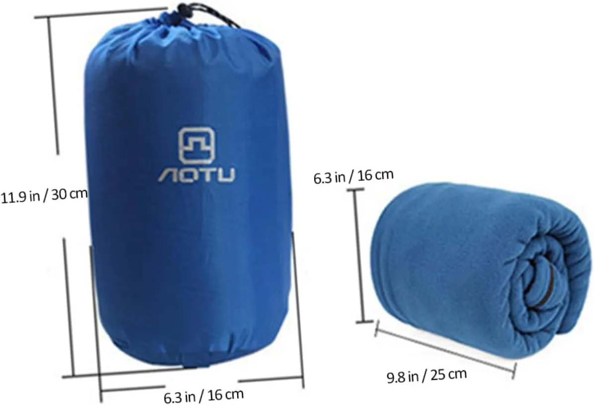 BESPORTBLE Outdoor Sleep Sack Sleeping Bags for Adults Winter Camping Cool Weather Fleece Blue