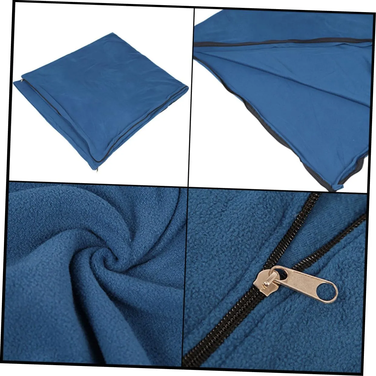 BESPORTBLE Outdoor Sleep Sack Sleeping Bags for Adults Winter Camping Cool Weather Fleece Blue