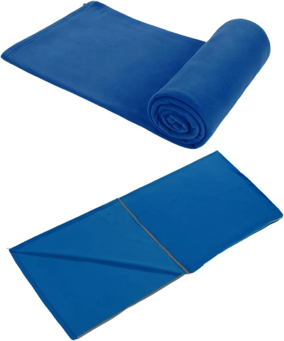 BESPORTBLE Outdoor Sleep Sack Sleeping Bags for Adults Winter Camping Cool Weather Fleece Blue