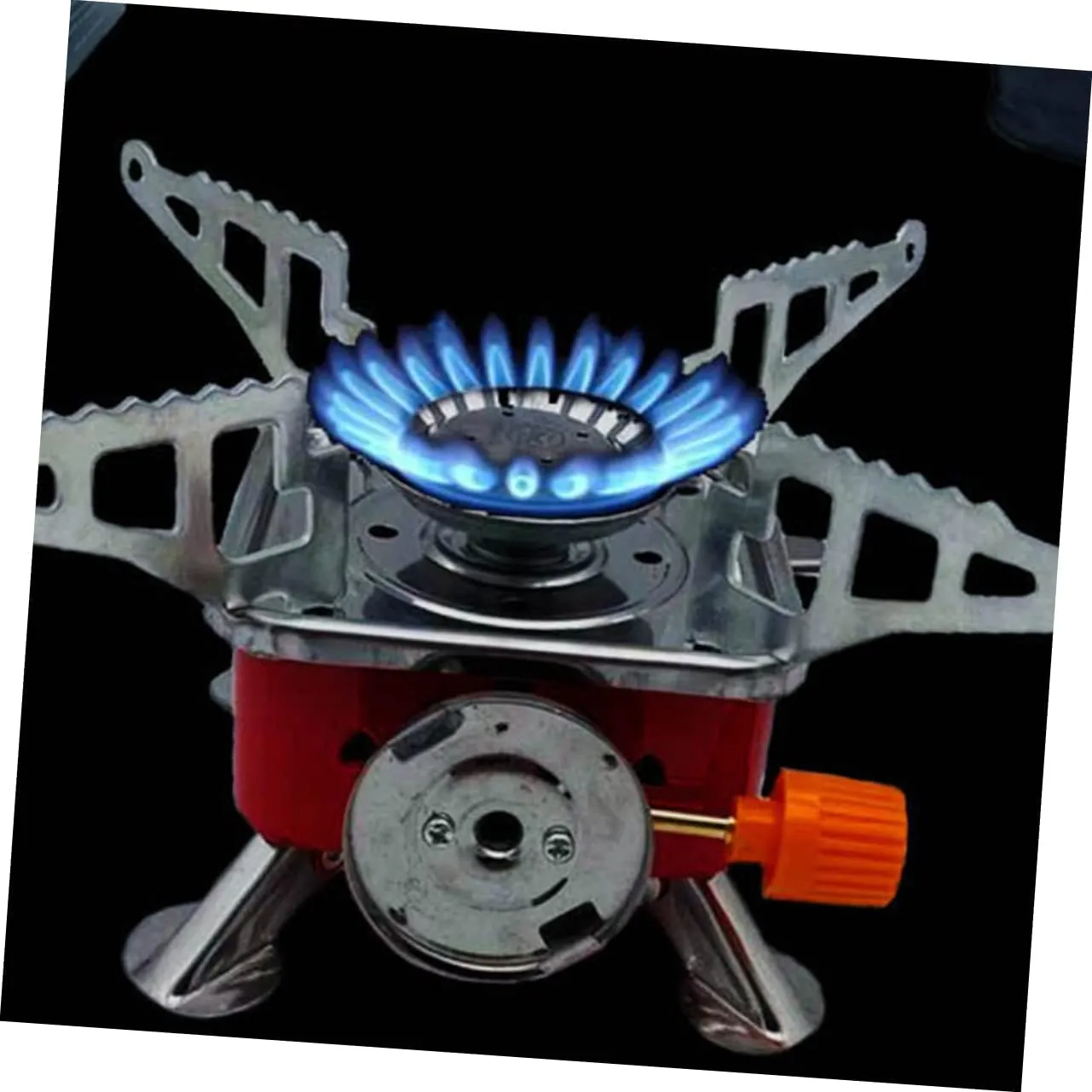 BESPORTBLE Stove for Camping Windscreen Included Portable Gas Cooker Durable Stainless Steel Lightweight Foldable