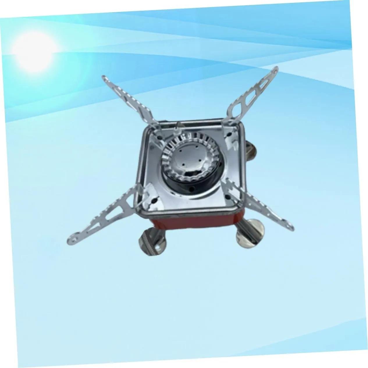 BESPORTBLE Stove for Camping Windscreen Included Portable Gas Cooker Durable Stainless Steel Lightweight Foldable