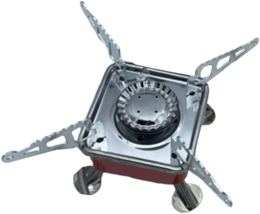 BESPORTBLE Stove for Camping Windscreen Included Portable Gas Cooker Durable Stainless Steel Lightweight Foldable