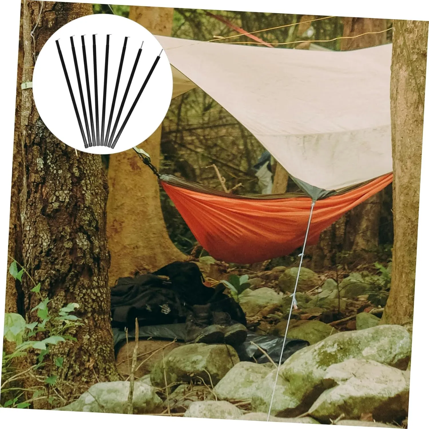 BESPORTBLE Tent Stand Tents Adjustable Tent Poles Camping Tent Poles Tarp Poles Camping Tent Rod Tent Frame Tent