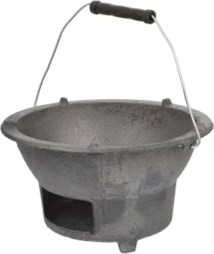 BESTOYARD Outdoor Barbecue Stove Compact Cast Iron Grilling Tool Charcoal Grill for Camping Patio Backyard Gatherings High