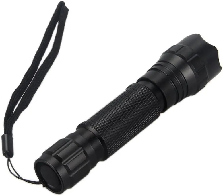 BESTSUN Super Bright Tactical Flashlight WF-501B L2 LED 1200 Lumens 1 Mode Hunting Light Lamp Torch Set with Pressure Tail Switch, Barrel Mount and Charger