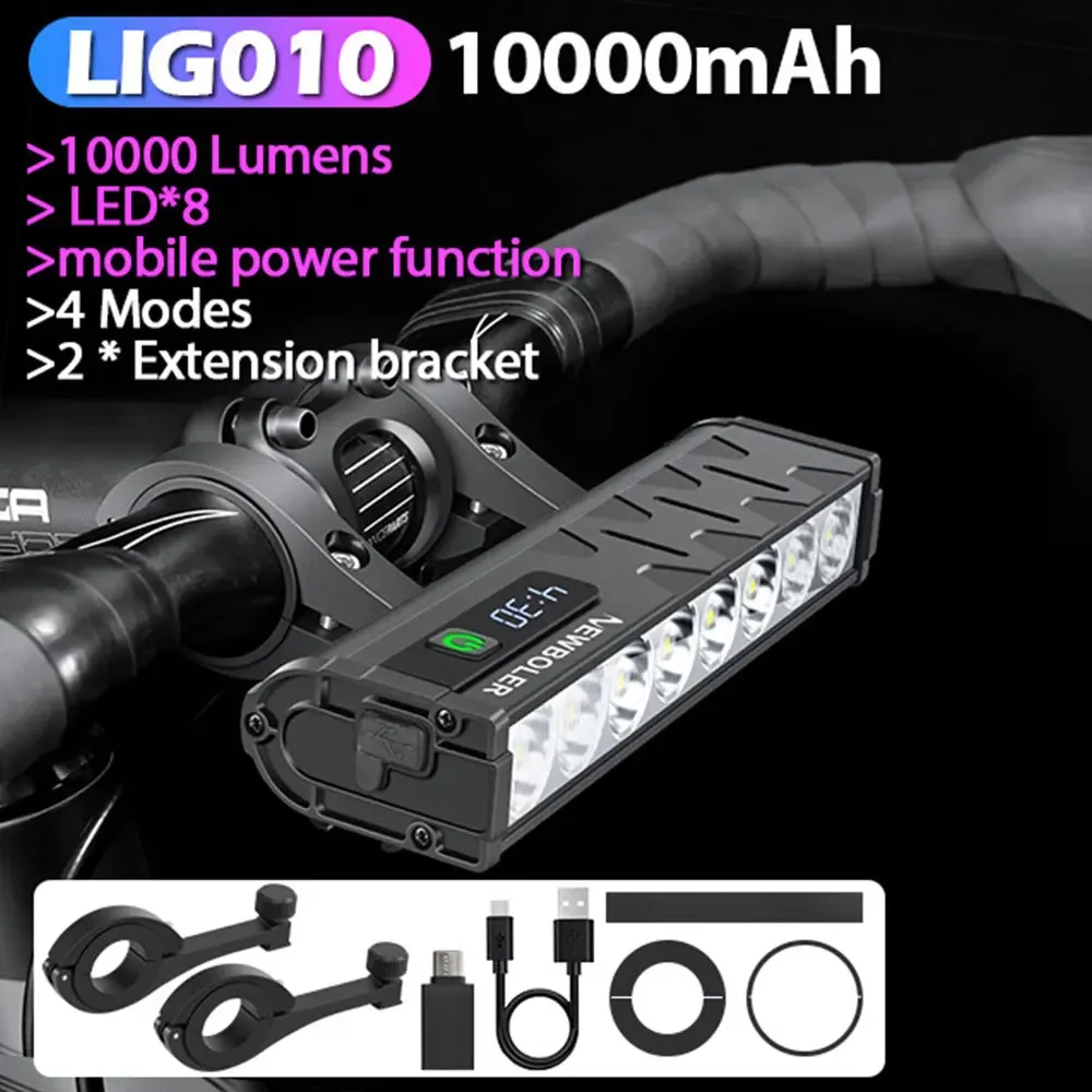 Bicycle Light Front Waterproof Flashlight USB Charging MTB Road Cycling Lamp Accessories