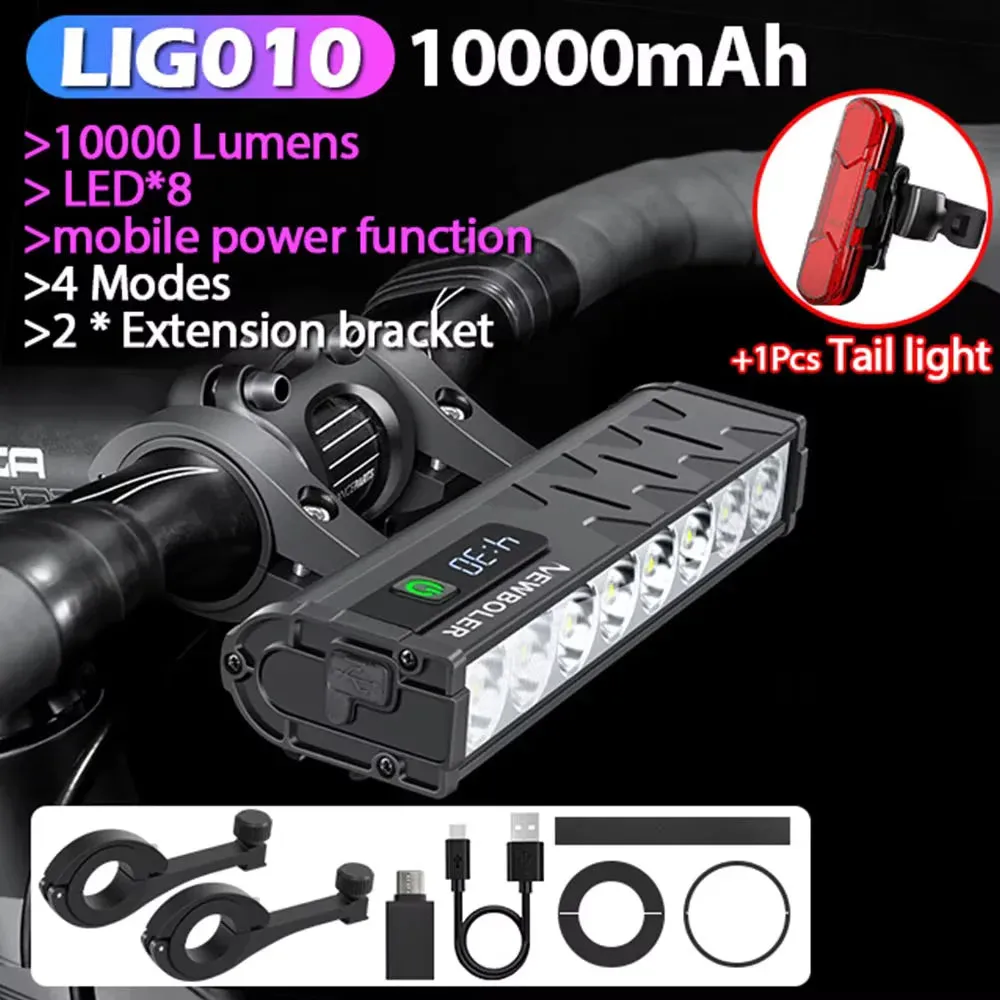 Bicycle Light Front Waterproof Flashlight USB Charging MTB Road Cycling Lamp Accessories