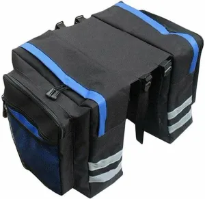 Bicycle Saddle Bag, Waterproof Panniers for Bicycles, Mountain Bike Basket Rear Seat Double Luggage Rack with Adjustable Hook Handle Reflective Trim and Large Pockets
