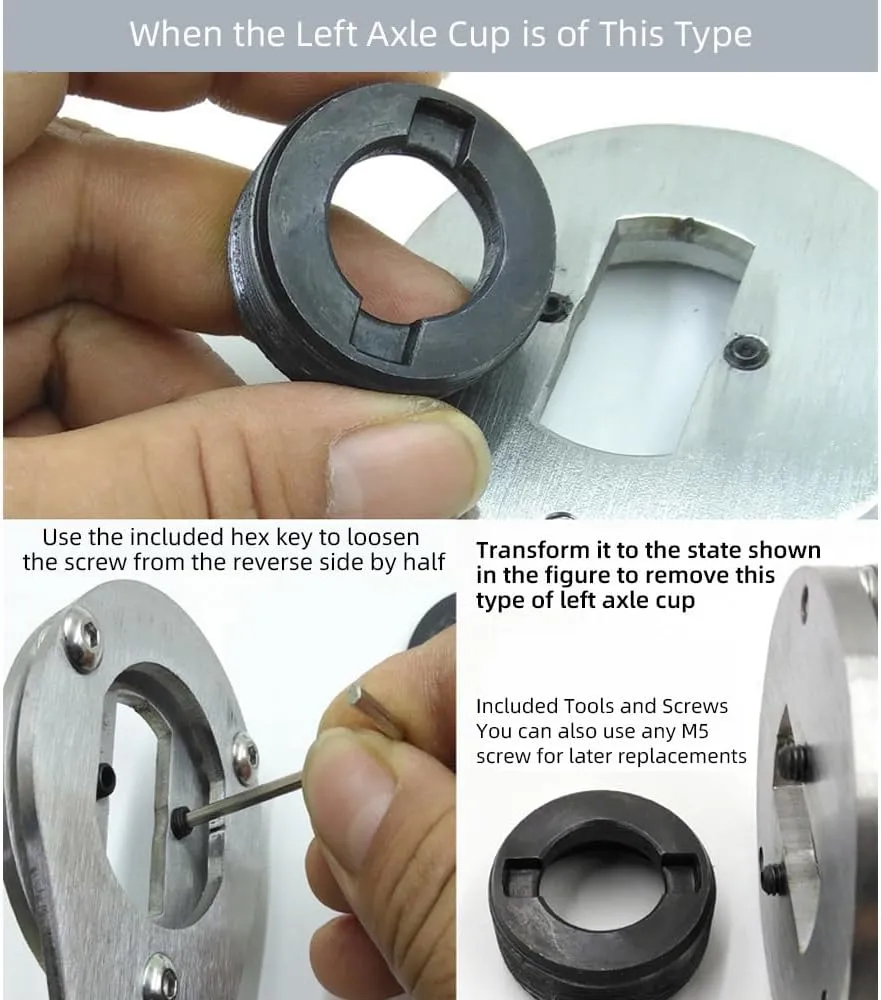 Bike Bottom Bracket Wrench, Stainless Steel Multi Tool for Old Type Bottom Brackets Repair, Compact with Matte Treatment, Bike Tool for Repair (GK-FK01)