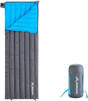 BISINNA 1.72lbs Ultralight Backpacking 650 Fill Power 32-50F Down Sleeping Bag for Adults and Kids - Ultra Lightweight and Compact Backpack Envelope Sleeping Bag for Hiking Camping
