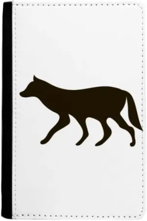 Black Wolf Animal Portrayal Passport Holder Notecase Burse Wallet Cover Card Purse