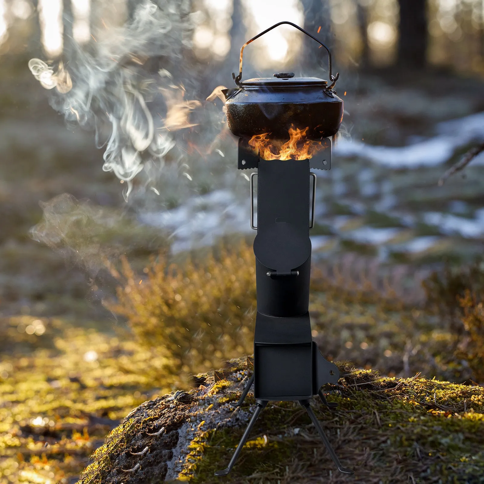 Black Wrought Iron Panels, Camping Stove