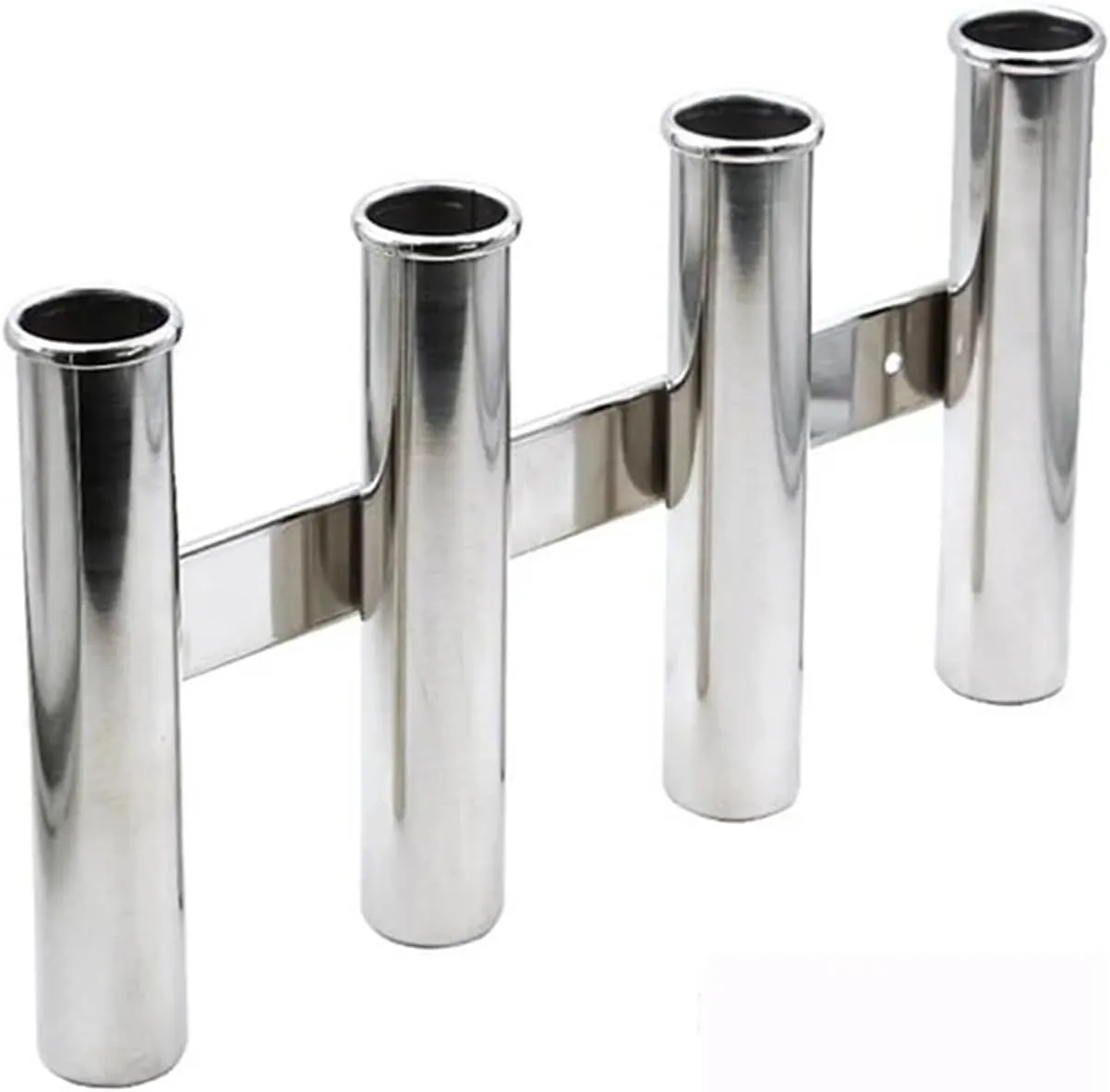 Boat 304 Stainless Steel 4 Link Tubes Vertical Multi-use Fishing Rod Holder Rack Wall-Hung Style for Boat Yacht