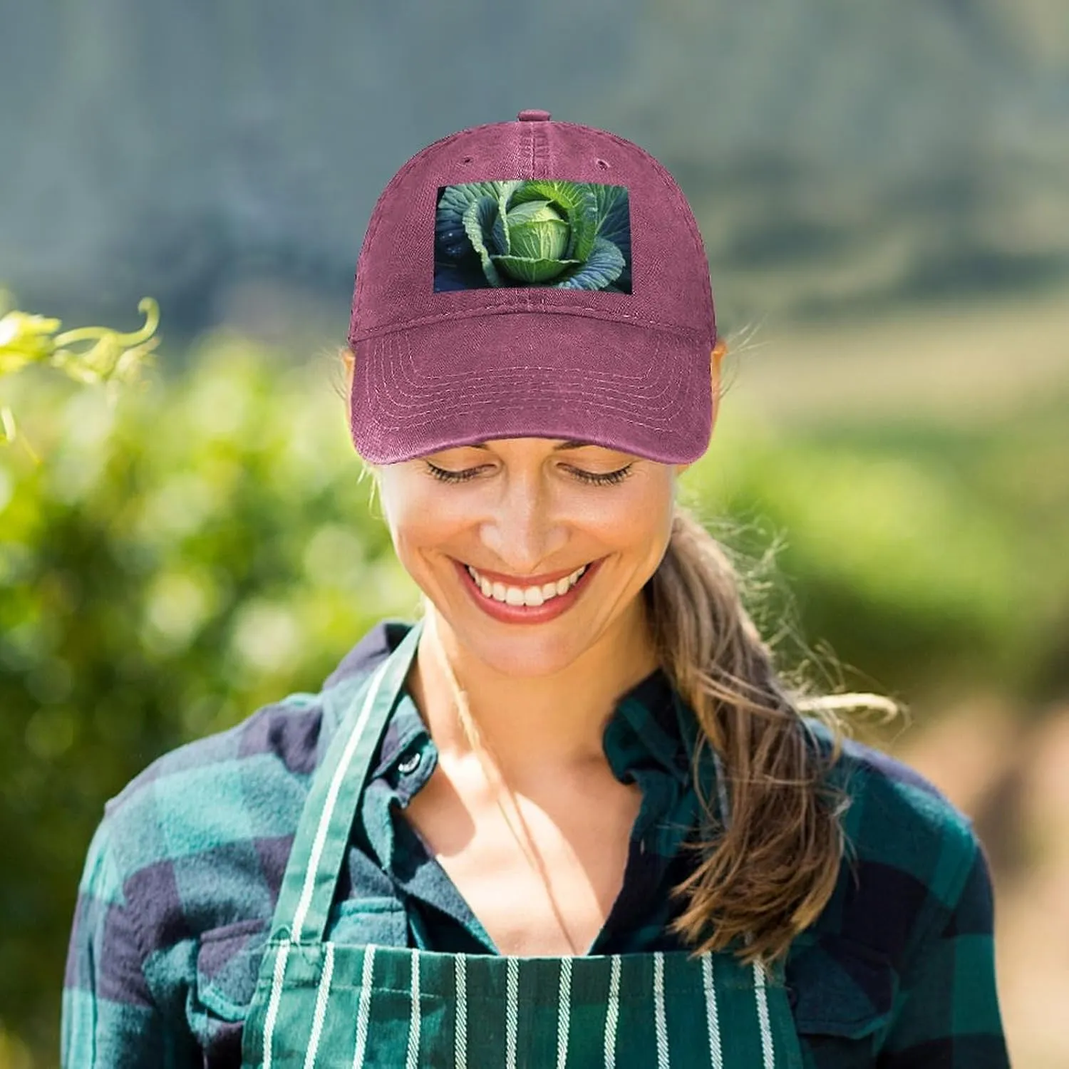 Bright Cabbage Baseball Cap for Women Men Golf Dad Hat Adjustable Classic Baseball Hat Outdoor Sports Caps,