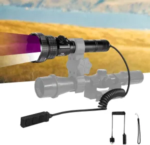 Brinyte T28 IR Illuminator for Night Vision, White 850nm 940nm Infrared Hunting Light, Adjustable Focus with Stepless Dimming Switch, Ideal for Coyote Hog Predator Hunting
