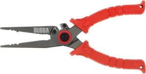 BUBBA 8.5" Stainless Steel Pliers with Non-Slip Handle, Spring Loaded with Crimping Tools and Anvil Cutters Lanyard Hole and Sheath