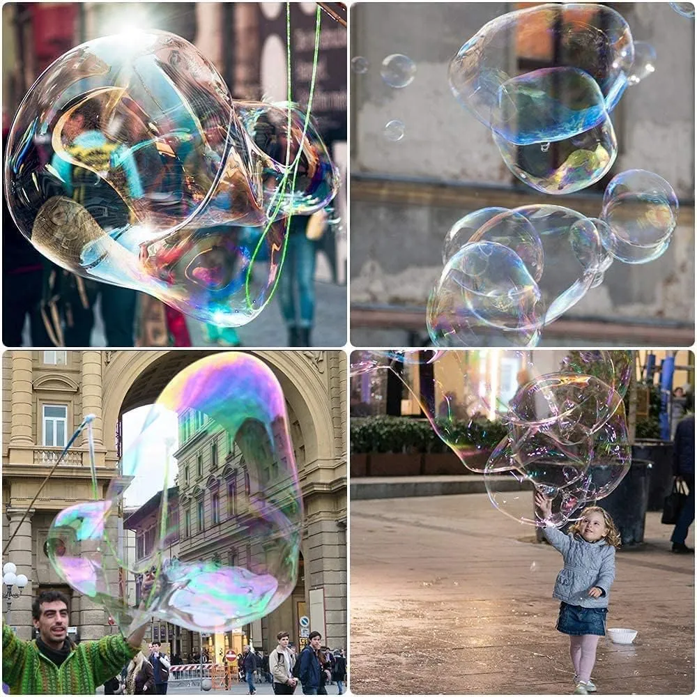 Bubble Wands, Ubitree 2Pcs Stainless Steel Giant Bubble Blower Wands, Telescopic Design Outdoor Bubble Sticks Bubble Maker Toys for Boys Girls Adults Birthday Party Favors Lawn Park Beach Summer Fun
