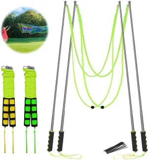 Bubble Wands, Ubitree 2Pcs Stainless Steel Giant Bubble Blower Wands, Telescopic Design Outdoor Bubble Sticks Bubble Maker Toys for Boys Girls Adults Birthday Party Favors Lawn Park Beach Summer Fun