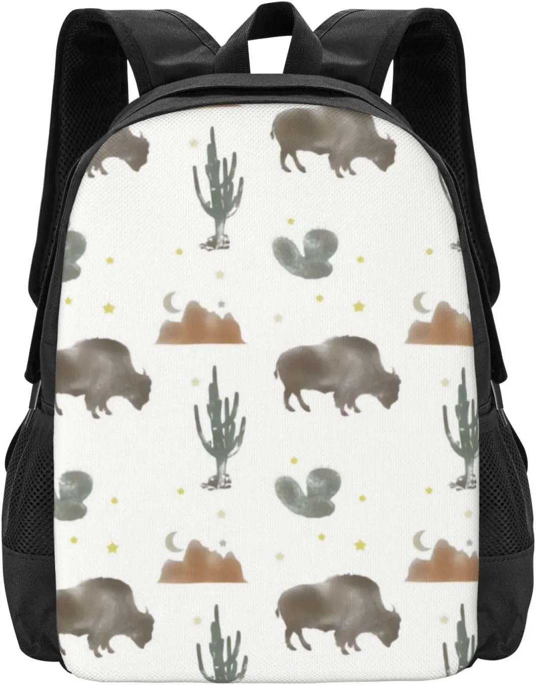 Buffalo Bison Wild West Western Ca-Ctus Star Desert (2) Lightweight Packable Backpack Travel Casual Large Capacity Daypack Foldable Backpack For Men Women