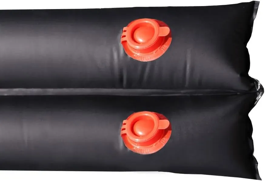 Buffalo Blizzard Black 8-Foot Long Double Chamber Water Bags | 10 Pack | 22-Gauge Heavy-Duty Vinyl Material | Secures Winter Cover to Rectangular Swimming Pools