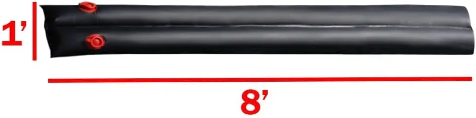 Buffalo Blizzard Black 8-Foot Long Double Chamber Water Bags | 10 Pack | 22-Gauge Heavy-Duty Vinyl Material | Secures Winter Cover to Rectangular Swimming Pools