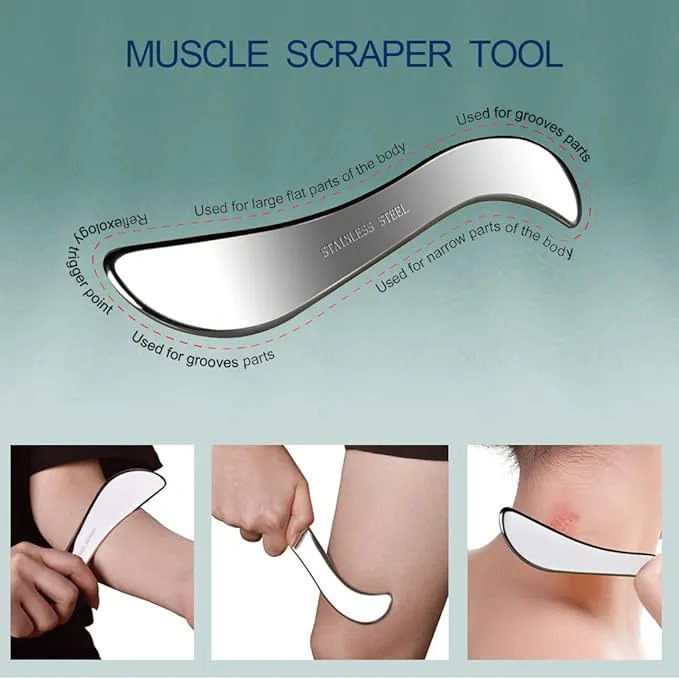 BYYDDIY Stainless Steel Gua Sha Muscle Scraper Tool