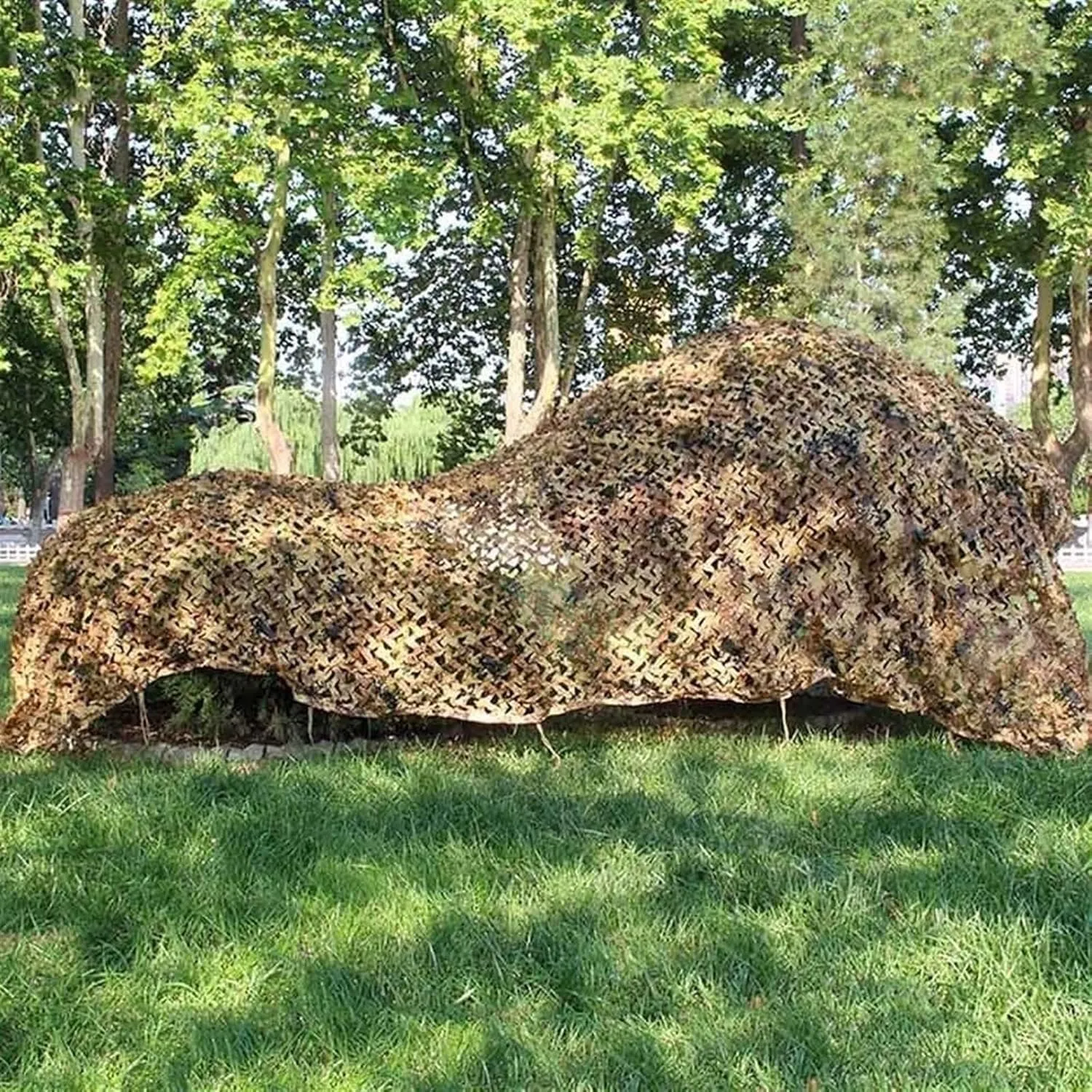 Camouflage Net with Mesh Backing, Rectangular Sunshade, Military Camo Nets for Car Covers Tent Shade Camping Sun Shelter Decorative Shade Net(2x8m(6.6x26.2ft))