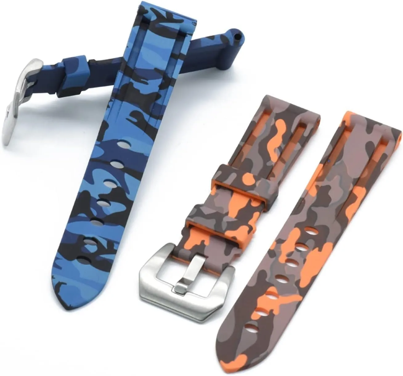 Camouflage Silicone Watch Strap Waterproof Rubber Watchband Bracelet For SmartWatch Accessories Band