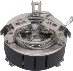 Camp Stove, Portable Camping Gas Stove Electronic Lighting 7800W, Stainless Steel Foldable for Outdoor Cooking